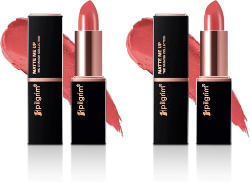 Image of Pilgrim Matte Me Up Bullet Lipstick 4.2g | Creamy, Lightweight, Bold, Non Drying | SPF 30 | Enriched With Hyaluronic Acid & Spanish Squalane | Lipstick for dusky skin tone | Pink Romance -14