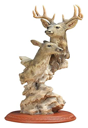 Tableau de cerf décoratif et statue de bureau pour décoration intérieure