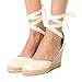 Tomwell Sandalias Mujer Cuña Alpargatas Moda Bohemias Romanas Sandals Rivet Playa Verano...