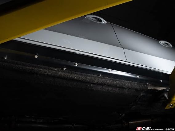 ECS Flat Side Skirts (Gloss Black) Compatible with Audi B8/B8.5 A4/S4