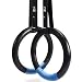 PACEARTH Gymnastic Rings with Adjustable Buckle Straps Pull Up Fitness Exercise Rings Non-Slip Training Rings for Home Gym Full Body Workout