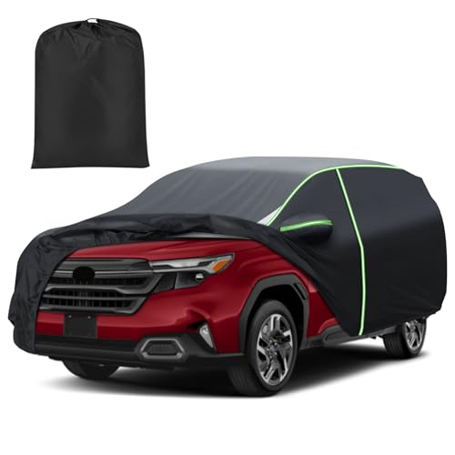 Image of Mixsuper Liner Car Cover for Forester 2009-2026, All Weather Car Cover for Forester, 7 Layers Waterproof Full Car Covers with Zipper Door Reflective Strips