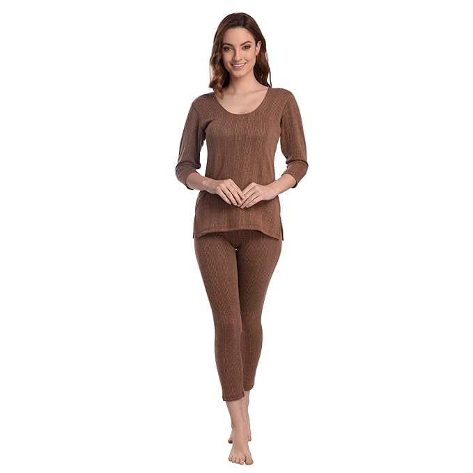 Women's Long Johns Ultra Thin Modal Thermal Underwear Top & Bottom Set of 1-image-28