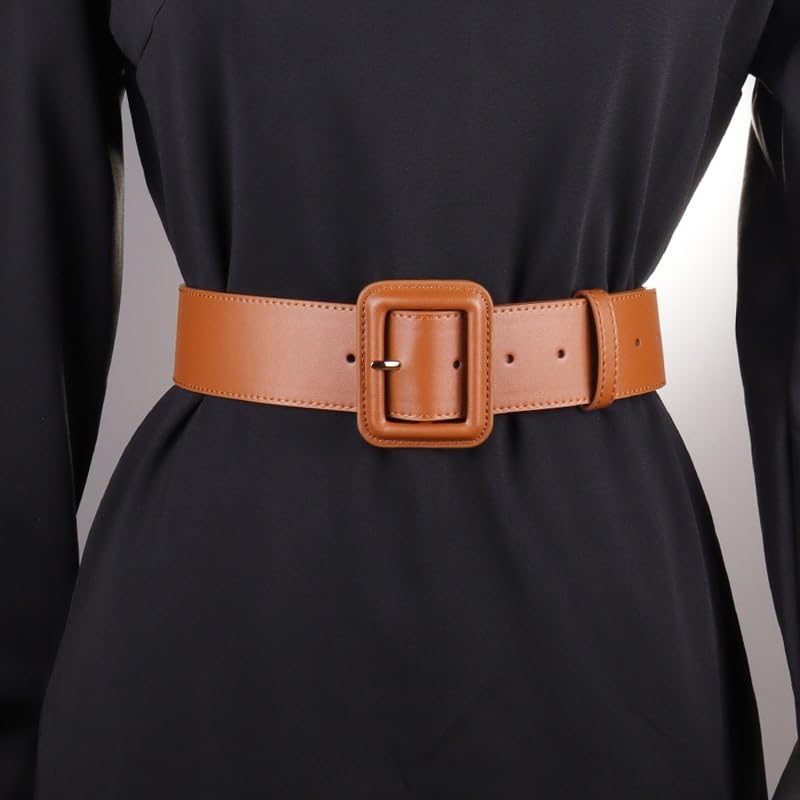 Sweater Waistband for Women with Wide Waistband Decoration Suit Dress with Coat and Outer Belt for(White-Dinosaur Doodle4)2