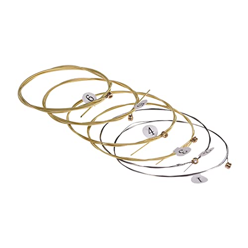 Lot de 6 cordes de guitare folk pour guitare acoustique en bois, cordes en nylon, pièces de rechange pour guitare acoustique débutants - Les Beatles, Paul McCartney, John Lennon, RIngo Starr, George Harrison Lot de 6 cordes de guitare folk pour guitare acoustique en bois, cordes en nylon, pièces de rechange pour guitare acoustique débutants