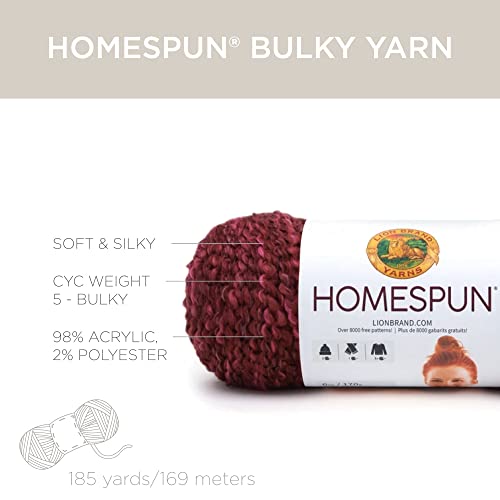 Image of (1 Skein) Lion Brand Yarn Homespun Bulky Yarn, Colonial