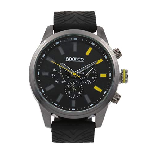 Sparco Reloj de Cuarzo Man Niki Negro 48 mm