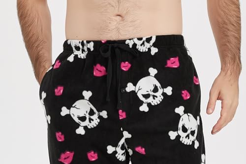 XMASCOMING Men Women Comfy Pajama Pants Fleece Sleep Bottoms Lounge Pants Plaid PJs4