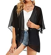 Womens Kimono Beach Cover Up Chiffon Cardigan Floral Tops Loose Capes