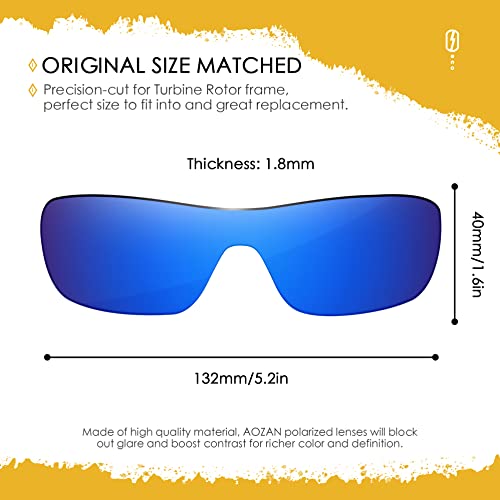 Image of ANSI Z87.1 Replacement Lenses For Oakley Turbine Rotor OO9307 Sunglasses