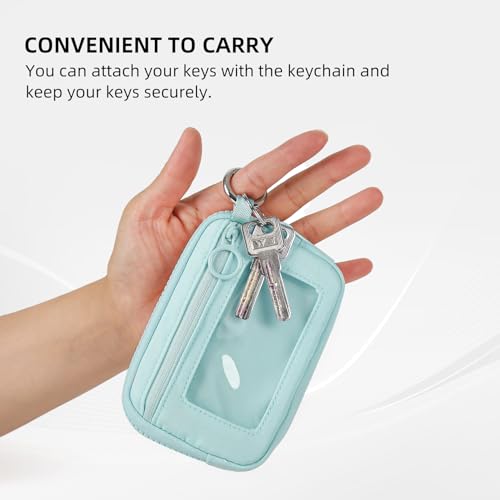 Image of The Iris Wallet Zipper Mini Coin Purse Keychain ID Holder Wallet
