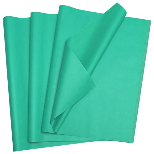 Image of Bobobag 100 Sheets Mint Green Tissue Paper, 20 inch x 14 inch, for Gift Bags, Gift Box Stuffing, Floral Bouquet Wrapping, Fragile Item Cushioning and Basket Lining