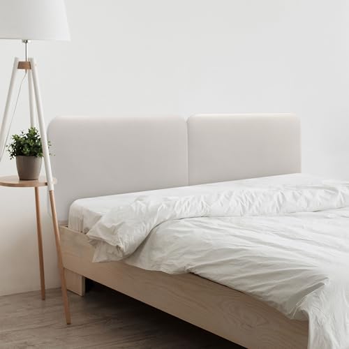 DHOME Cabecero Tapizado Liso Redondeado
