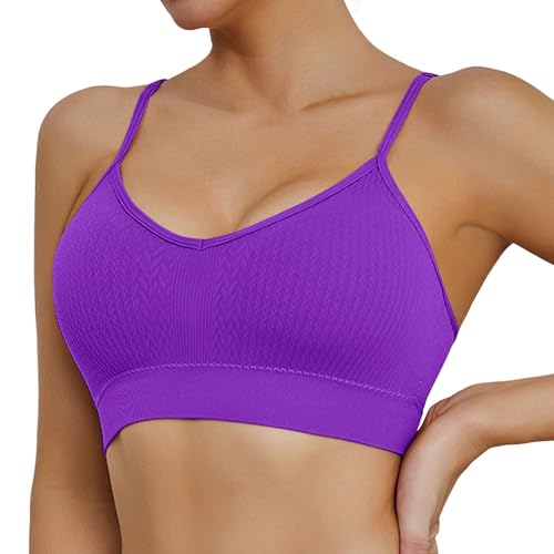 Brassière running femme beige taille S vêtements de sport fitness yoga antichoc