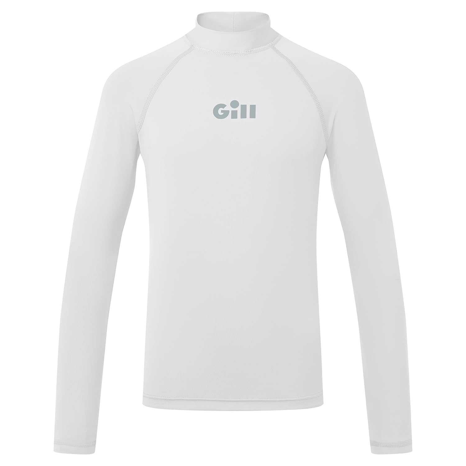 Gill Mens ZenZero Rash Guard Vest Top - Long Sleeve with 50+ UPF Sun Protection for Watersport (White, JS)