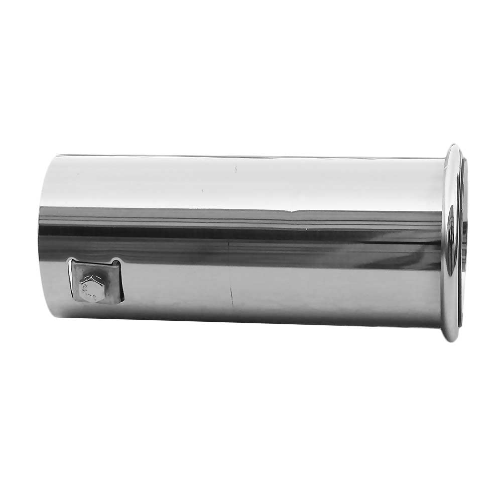 Embellecedor de escape redondo de acero inoxidable deportivo, tubo de escape, extremo de tubo de escape, puntas de escape, silenciador, punta universal, cromado
