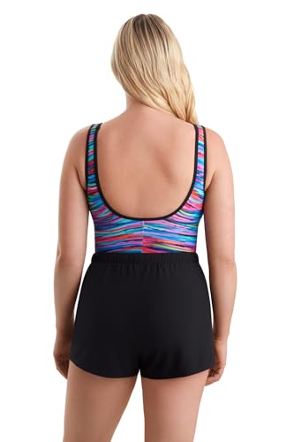 Shape Solver Sport Women's Swimwear Dash Point Scoop Neck Runaround One Piece Swimsuit3