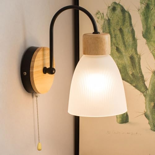 Lámpara de pared E27 con interruptor manual para iluminar mesitas sin espacio