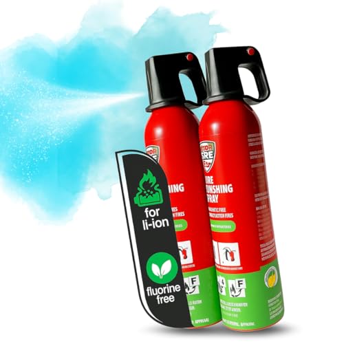 notlok Safety Work - 2X 750g Extincteur Incendie Électrique | Classes E, A et F | Fire Spray Compact pour Batterie Lithium | Cuisine, Bureau, Bateau |...