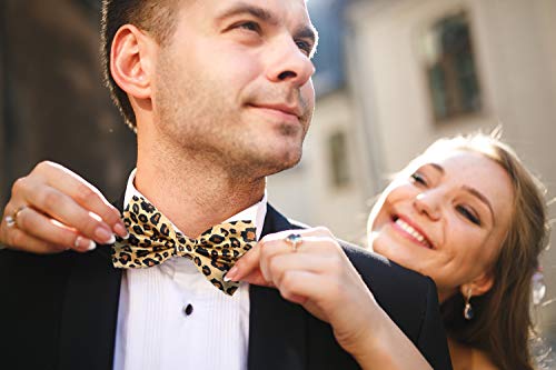 Boxed-Gifts 43215-129690 Men'S Cheetah Print Leopard Bowtie Polyester Pre-Tied Color Yellow And Black thumb #6