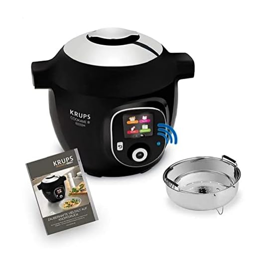 Krups CZ7158 Cook4Me+ Connect - Robot de cocina (1.600 W, olla a presión eléctrica, incluye aplicación gratuita, control Bluetooth, 4 litros de capacidad), color negro y gris