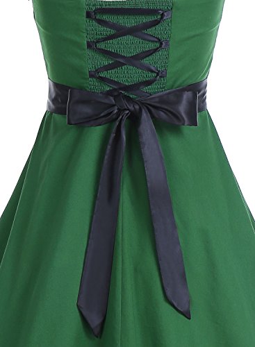 Image of DRESSTELLS Women's Vintage 1950s Cocktail Dress, Retro Tea Party Halter Swing Dresses