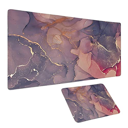 BUCAODA Mauspad Tintenmarmor-Mauspad XXL. Große Mauspad Gamer Computer Schreibtisch Matte Gaming Tastatur Große Mauspad Schreibtisch Matte Pc. Gamer Mousepads MAT. Mauspad(FF006204,90x30)