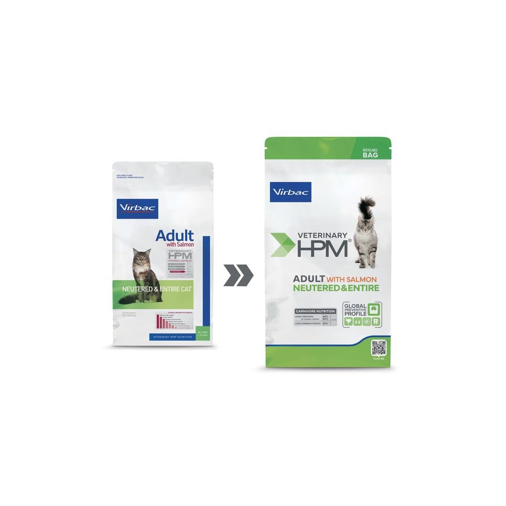 Hpm Virbac Feline Adult Neutered Entire Salmon 7Kg