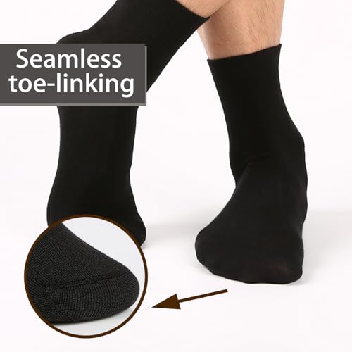 Image of FGZ Mens Crew Socks Breathable Cotton Soft Casual Thin Socks for Work,Sport & Everyday Wear,5 Pairs