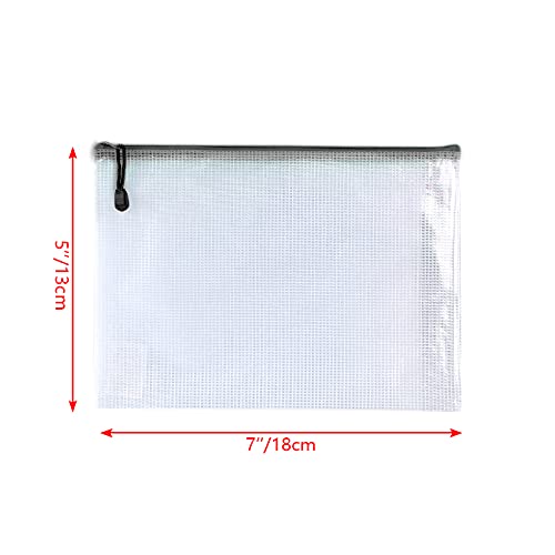 Oaimyy-18 Pcs,3"X 5",Plastic Mesh Zipper Pouch Document Folders Bag Zipper Zip File Folders For Office Supplies, Travel,Organizing Storage (3"X 5" Inch, Multicolor) #TOP1