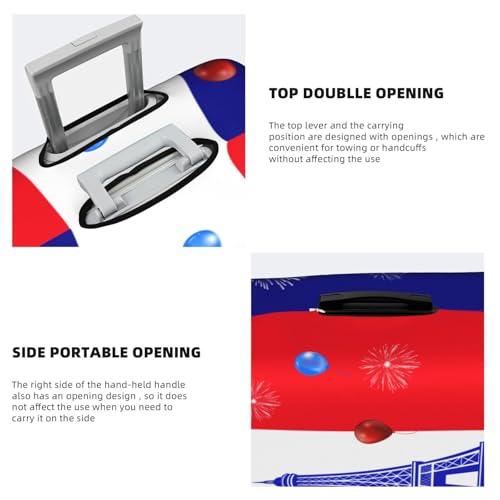 Travel Luggage Cover French National Day Fashion Washable Baggage Suitcase Protector Fit For Luggage Small4