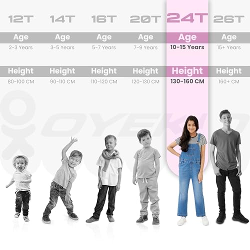 Image of Emma Cycle for Kids 10 to 15 Years Girls (Baby Pink /Sea Green, 24T)