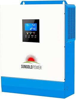 SUNGOLDPOWER 5000W DC 48V All in One Solar Inverter, 80A MPPT Solar Charger and 40A AC Charger, 120V AC Output Pure Sine Wave Inverter for Backup, Off-Grid System (CAN NOT Parallel)
