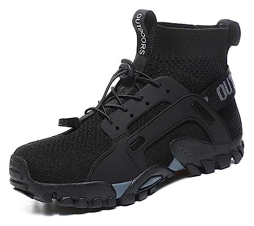 Mens High Top Water Shoes Breathable Hiking Shoes Quick Drying Sports Aqua Barefoot Shoes Anti-Slip Climbing Shoes Outdoor Fishing Shoes Fashion Men's Shoes