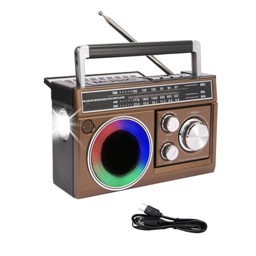 Haut-parleur BT portable 5W rechargeable solaire et USB avec FM
