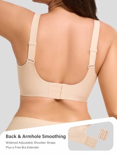 Image of Wireless Bras for Women Full Coverage No Underwire Push Up Supportive Bra Comfortable Everyday T-Shirt Bra