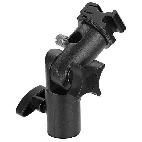 PEYOU Reflector Clamp Holder, Light Stand Bracket and Photography Studio Heavy Duty Metal Clamp with Cold Shoe Adapter for Clamping Reflector or Mounting Speedlite Flash and Umbrella