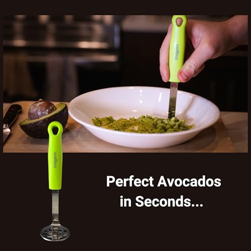 Image of 2pc Box Set - Large Stainless Steel Ground Beef Chopper & Mini Avocado Masher - Heavy Duty Stainless Steel Kitchen Utensils by Xidgets