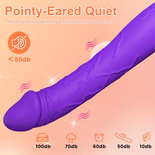 Image of G Spot Dildo Vibrator-Waterproof Adult Female Sex Toys with 10 Powerful Vibrations, Realistic Silicone Dildos Clitoris Stimulator for Woman Sexual Pleasure