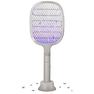 Night Cat Electric Fly Bugs Zapper Killer Racket Mosquito Swatter Killer Lamp USB C Rechargeable UV Light