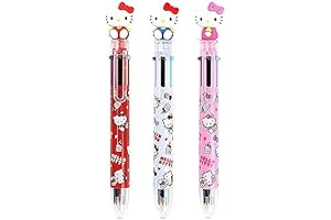 Hello Kitty 0.7mm Six-Color Multicolor Ballpoint Pen with Hello Kitty Figure