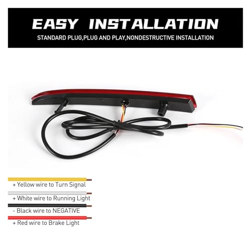 Reflector LED de parachoques trasero para Chevy Camaro 2017-2020 luz de freno intermitente 12V 7