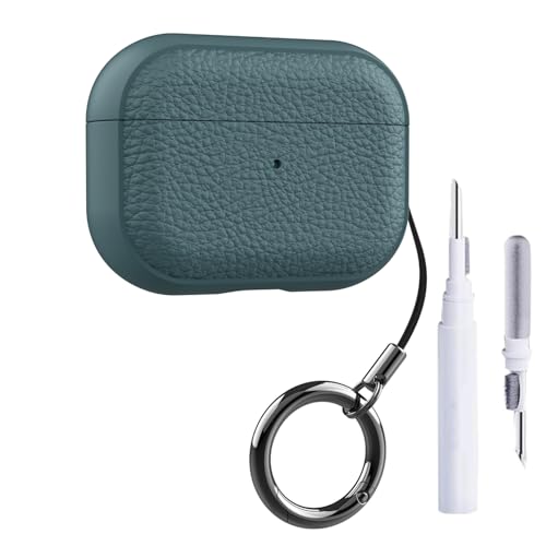 Image of YODI Case Cover for Airpods Pro|Pro 2|Airpods Pro 3|Airpods 4 Pouch, Silicone Cases with Cleaner Kit 360 Drop Protection,Shock-Resistant ((Leather-Midnight Teal), Airpods Pro /Pro 2)