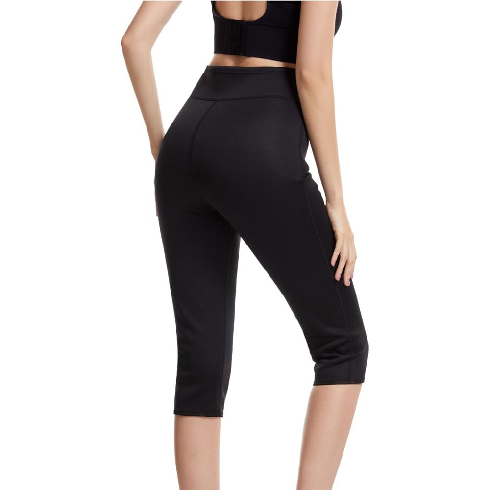Sauna Sudore Capris Vita Alta Shapewear Leggings con Vita Trainer Perdita di Peso per Le Donne Palestra Allenamento Esercizio