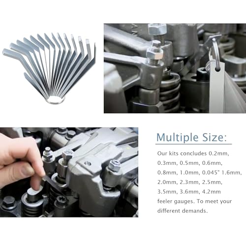 Image of Feeler Gauge Jake Brake Tool Set Compatible with Volve Mack MP7 MP8 MP10 D12 D13 D16 Engines Replacement 85111377 88880052 88880053 Intake and Exhaust Valve Adjustment Kit