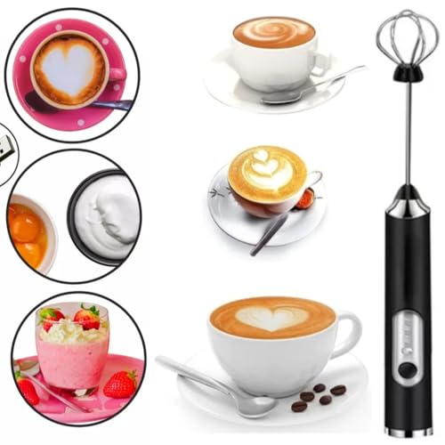 Mini Mixer Portátil USB Recarregável, Compacto, 2 Cabeças Espumador de Leite, Batedor de Óvos Fácil