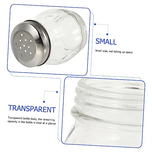 Recipientes de vidrio para especias de 180ml: pack de 4 frascos de cristal transparente 8