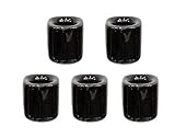 Clarity & Muse 5 Pcs Ceramic Chime Candle Holder Set - Black