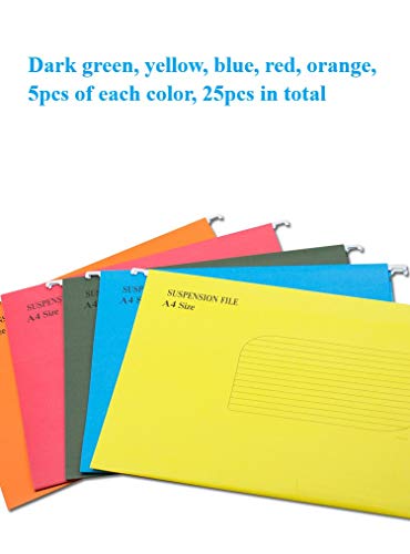 KAHEIGN 25 Pz File di Sospensione A4, 5 Colori