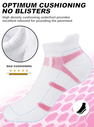 Image of Trusiel Ankle Athletic Running Socks Cushioned Anti-Blister Low Cut Tab No Show Socks for Men and Women 5 Pairs